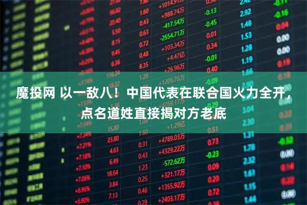 魔投网 以一敌八！中国代表在联合国火力全开，点名道姓直接揭对方老底