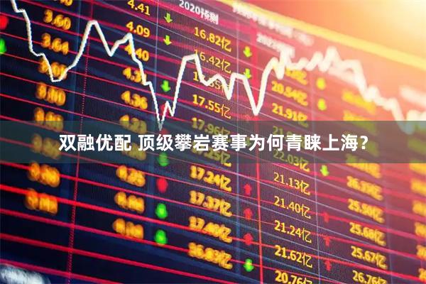 双融优配 顶级攀岩赛事为何青睐上海？